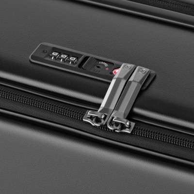 Набір валіз Wenger Amplix Hardside, полікарбонат, (S+M), TSA, 4 колеса, EXP, чорний (653332)