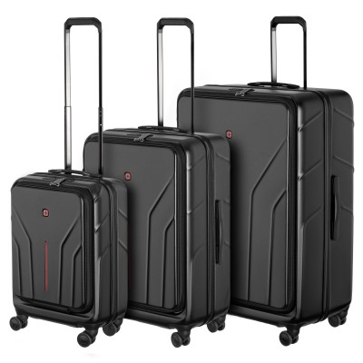 Набір валіз Wenger Amplix Hardside, полікарбонат, (S+M+L), TSA, 4 колеса, EXP, чорний (653335)