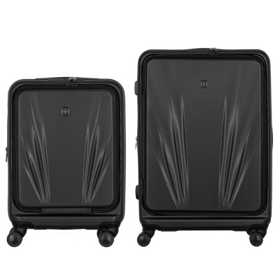 Набір валіз Wenger Skyon Hardside, полікарбонат, (S+L), TSA, 4 колеса, розширення, чорний (653569)