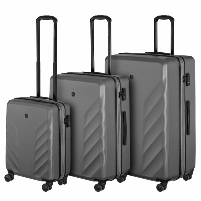 Набір валіз Wenger, Motion 3 в 1, (S,M,L), пластик, 4 колеса, сірий (612711)