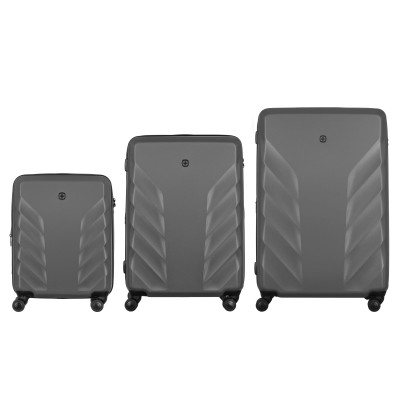 Набір валіз Wenger, Motion 3 в 1, (S,M,L), пластик, 4 колеса, сірий (612711)