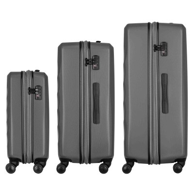 Набір валіз Wenger, Motion 3 в 1, (S,M,L), пластик, 4 колеса, сірий (612711)