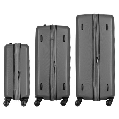 Набір валіз Wenger, Motion 3 в 1, (S,M,L), пластик, 4 колеса, сірий (612711)