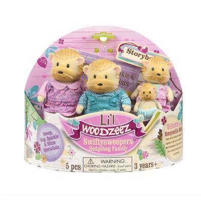 Набір фігурок Li`l Woodzeez Сім'я Їжачків 4од, книжка EN (6002M)