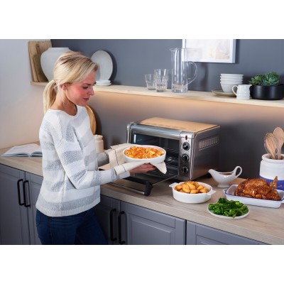 Піч електрична Russell Hobbs Air Fry Mini Oven, 12.6л, 1500Вт, механіч., гриль, конвенція, сіра (26680-56)