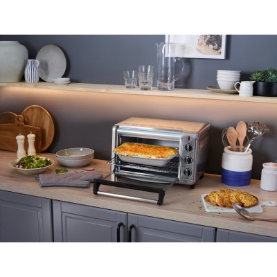 Піч електрична Russell Hobbs Air Fry Mini Oven, 12.6л, 1500Вт, механіч., гриль, конвенція, сіра (26680-56)