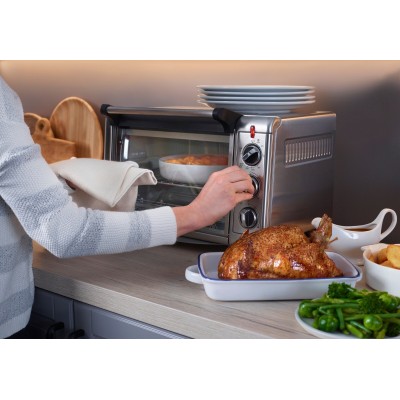 Піч електрична Russell Hobbs Air Fry Mini Oven, 12.6л, 1500Вт, механіч., гриль, конвенція, сіра (26680-56)