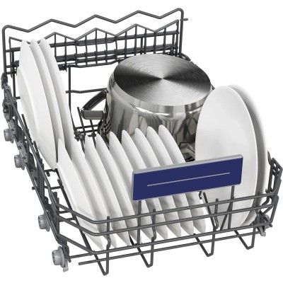 Посудомийна машина Siemens вбудована, 10компл., A++, 45см, дисплей, 3й кошик, білий (SR65EX02MK)