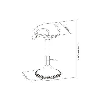 Стілець DIGITUS Ergonomic Standing Chair (DA-90422)