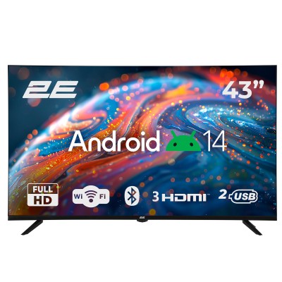 Телевізор 43" 2E LED FHD 60Hz Smart Android Black (2E-43A07B)