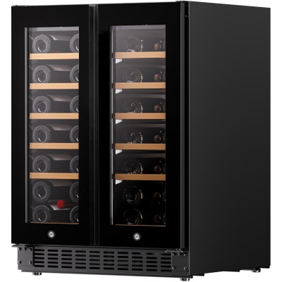 Холодильник Philco для вина, 87x60x57, холод.відд.-116л, зон - 2, бут-40, диспл, підсвітка, чорний (PW40GDC)