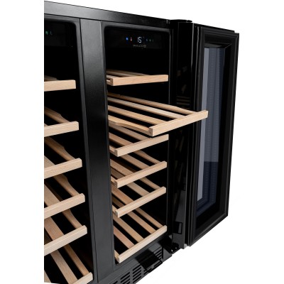 Холодильник Philco для вина, 87x60x57, холод.відд.-116л, зон - 2, бут-40, диспл, підсвітка, чорний (PW40GDC)