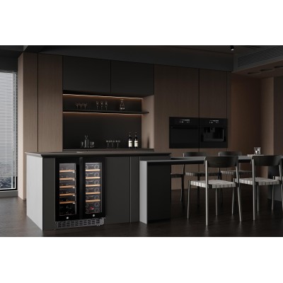 Холодильник Philco для вина, 87x60x57, холод.відд.-116л, зон - 2, бут-40, диспл, підсвітка, чорний (PW40GDC)