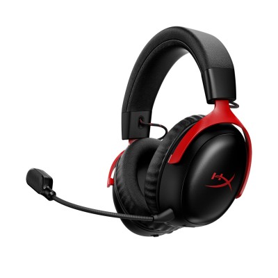 Гарнітура ігрова HyperX Cloud III S, WL/USB-A/USB-C, чорно-червоний (A59Z0AA)