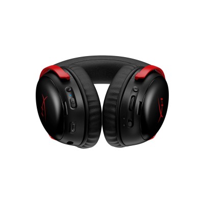 Гарнітура ігрова HyperX Cloud III S, WL/USB-A/USB-C, чорно-червоний (A59Z0AA)
