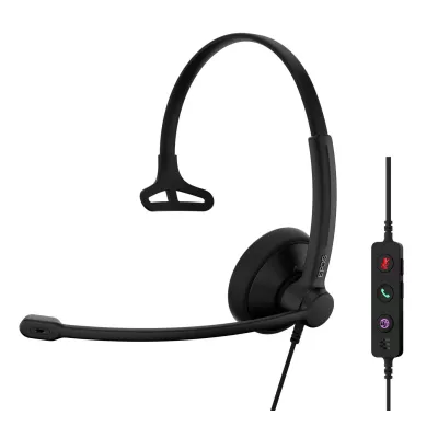 Гарнітура комп'ютерна моно On-Ear EPOS IMPACT 100 MS, USB C + A, Microsoft Teams, односпрямований, 2м, Чорний (1001419)