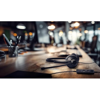 Гарнітура комп'ютерна стерео On-Ear EPOS IMPACT 100 MS, USB C + A, Microsoft Teams, односпрямований, 2м, Чорний (1001421)