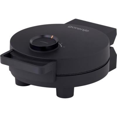 Міні-гриль Gorenje 1000Вт, алюміній, пластина д/вафель, корпус-метал, чорний (WM1000B)