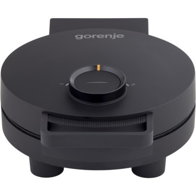 Міні-гриль Gorenje 1000Вт, алюміній, пластина д/вафель, корпус-метал, чорний (WM1000B)
