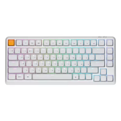 Клавіатура механічна Keychron J1 82Key, K pro Brown, WL/BT/USB-A, QMK, Hot-swap, EN/UKR, RGB, білий (J1-Q3-UA)