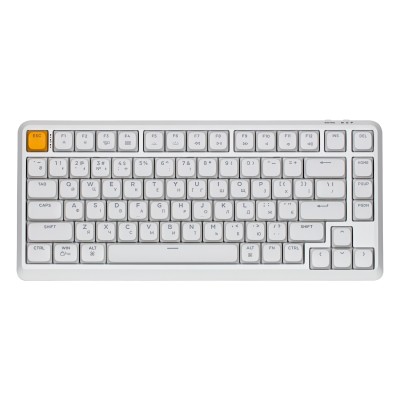 Клавіатура механічна Keychron J1 82Key, K pro Brown, WL/BT/USB-A, QMK, Hot-swap, EN/UKR, RGB, білий (J1-Q3-UA)