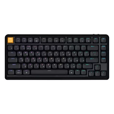 Клавіатура механічна Keychron J1 82Key, K pro Brown, WL/BT/USB-A, QMK, Hot-swap, EN/UKR, RGB, чорний (J1-H3-UA)