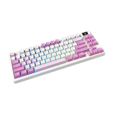 Клавіатура механічна MSI FORGE GK600 TKL W VIOLET UA 83key, mechanical Linear, USB-A, Wireless, Bluetooth, EN/UKR/RU, RGB, фіоле