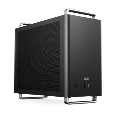 Корпус 2E Credo Mesh V300B-MH без БЖ, 2xUSB3.0, 1х USB 2.0, 1xUSB Type-C, 1x90мм, VGA 310мм, mATX, чорний (2E-V300B-MH)