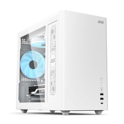 Корпус 2E Credo Plus V350WG без БЖ, 1xUSB3.0, 1х USB 2.0, 1xUSB Type-C, 3x120мм, VGA 350мм, LCS ready, TG Side Panel, mATX, біли