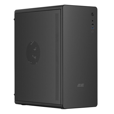 Корпус 2E Credo V500B без БЖ, 1xUSB3.0, 1х USB 2.0, 1xUSB Type-C, 1x120мм, VGA 310мм, ATX, чорний (2E-V500B)