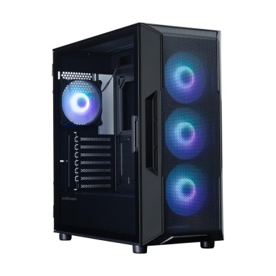 Корпус Zalman I3 Neo ARGB V2 без БЖ, 2xUSB3.0, 1x Type C, 4x120мм ARGB, VGA 355мм, LCS ready, TG Side Panel, ATX, чорний (I3NEOA