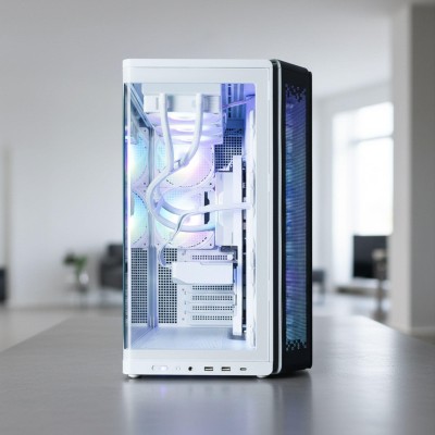 Корпус Zalman P60 без БЖ, 2xUSB3.0, 1x Type C, 3x120мм ARGB Reverse, 2x120мм ARGB, VGA 435мм, LCS ready, Curved Tempered Glass, 