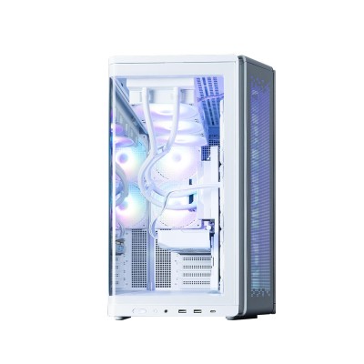 Корпус Zalman P60 без БЖ, 2xUSB3.0, 1x Type C, 3x120мм ARGB Reverse, 2x120мм ARGB, VGA 435мм, LCS ready, Curved Tempered Glass, 