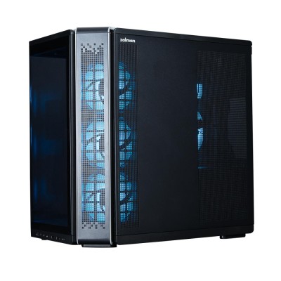 Корпус Zalman P60 без БЖ, 2xUSB3.0, 1x Type C, 3x120мм ARGB Reverse, 2x120мм ARGB, VGA 435мм, LCS ready, Curved Tempered Glass, 