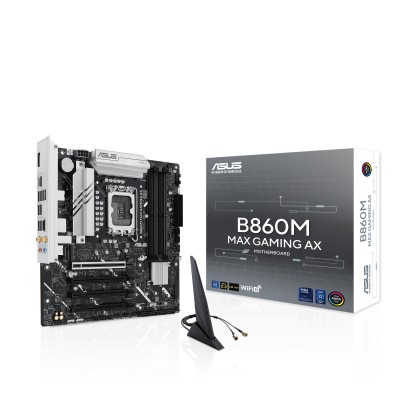 Материнcька плата ASUS B860M MAX GAMING AX s1851 B860 4xDDR5 M.2 DP USB Type-C Wi-Fi BT mATX (90MB1JZ0-M0EAY0)