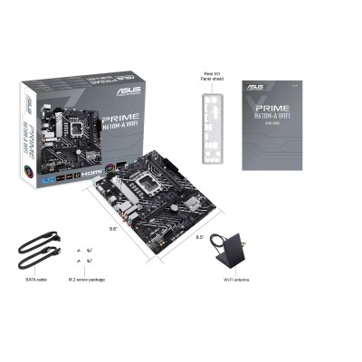 Материнcька плата ASUS PRIME H610M-A WIFI s1700 H610 2xDDR5 M.2 HDMI D-Sub DP Wi-Fi BT mATX (90MB1G00-M0EAY0)
