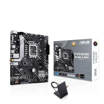 Материнcька плата ASUS PRIME H610M-A WIFI s1700 H610 2xDDR5 M.2 HDMI D-Sub DP Wi-Fi BT mATX (90MB1G00-M0EAY0)