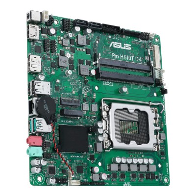 Материнcька плата ASUS PRO H610T-CSM s1700 H610 2xDDR5 M.2 HDMI DP LVDS Thin mITX (90MB1G60-M0EAYC)