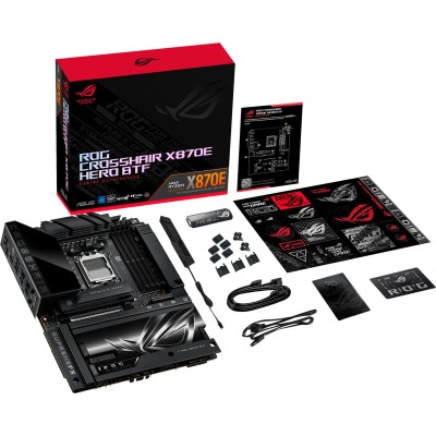 Материнcька плата ASUS ROG CROSSHAIR X870E HERO BTF sAM5 X870E 4xDDR5 M.2 HDMI WiFi BT ATX приховане підключення роз'ємів (90MB1