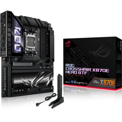 Материнcька плата ASUS ROG CROSSHAIR X870E HERO BTF sAM5 X870E 4xDDR5 M.2 HDMI WiFi BT ATX приховане підключення роз'ємів (90MB1