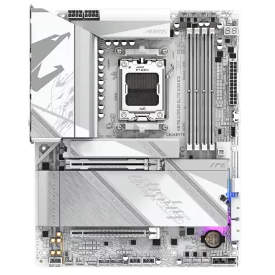 Материнська плата GIGABYTE X870 A ELITE X3D ICE sAM5 X870 4xDDR5 M.2 Wi-Fi BT HDMI DP ATX (X870_A_ELITE_X_ICE)
