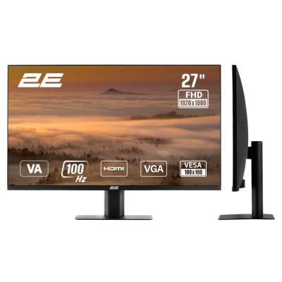 Монітор 2E 27" A2725B D-Sub, HDMI, VA, 100Hz (2E-A2725B-01.EU)