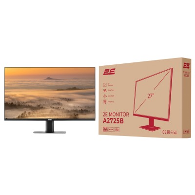 Монітор 2E 27" A2725B D-Sub, HDMI, VA, 100Hz (2E-A2725B-01.EU)