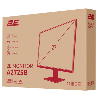 Монітор 2E 27" A2725B D-Sub, HDMI, VA, 100Hz (2E-A2725B-01.EU)