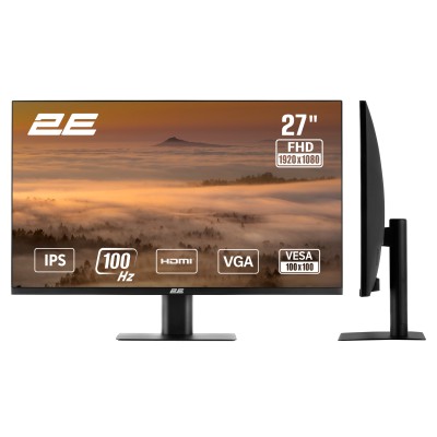 Монітор 2E 27" F2725B D-Sub, HDMI, IPS, 100Hz (2E-F2725B-01.EU)