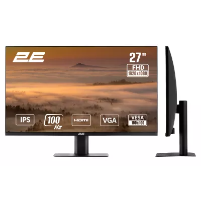 Монітор 2E 27" F2725B D-Sub, HDMI, IPS, 100Hz (2E-F2725B-01.EU)
