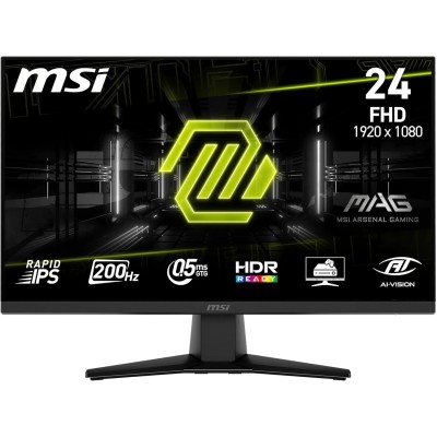 Монітор MSI 23.8" MAG 242F HDMI, DP, Audio, IPS, 200Hz, 0.5ms, sRGB 115%, FreeSync (9S6-3BC51T-001)