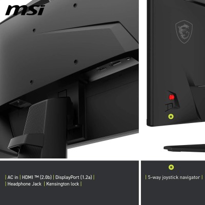 Монітор MSI 23.8" MAG 242F HDMI, DP, Audio, IPS, 200Hz, 0.5ms, sRGB 115%, FreeSync (9S6-3BC51T-001)