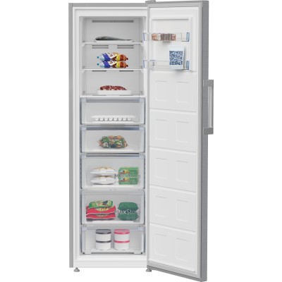 Морозильна камера Beko, 187x60x71, 286л, 1дв., E, NF, нержавіюча сталь (B3RFNE314XB)
