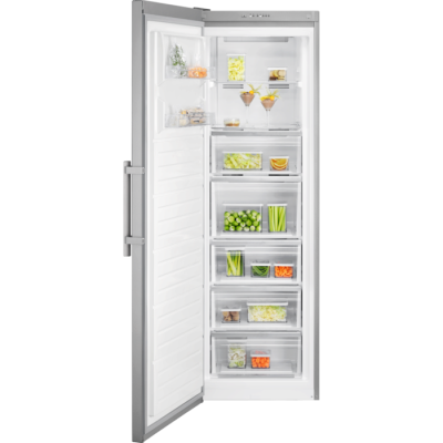 Морозильна камера Electrolux, 186x60х65, 278л, E, NF, інв., нерж (LUS7ME28X)